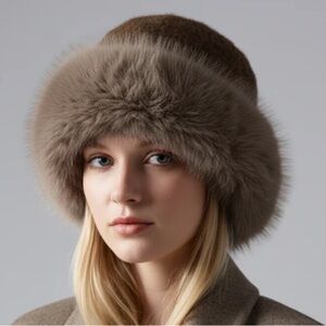 Brown Faux Fur Hat